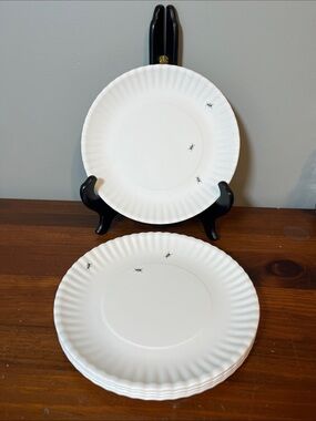 180 Degrees Reusable Melamine "What Is It?" Dinner Plate, Set of 5